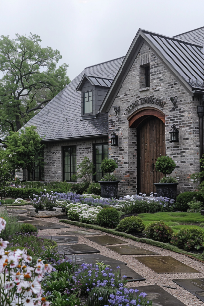 Rustic Gray Brick Cottage