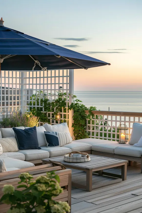 Coastal deck with ocean view