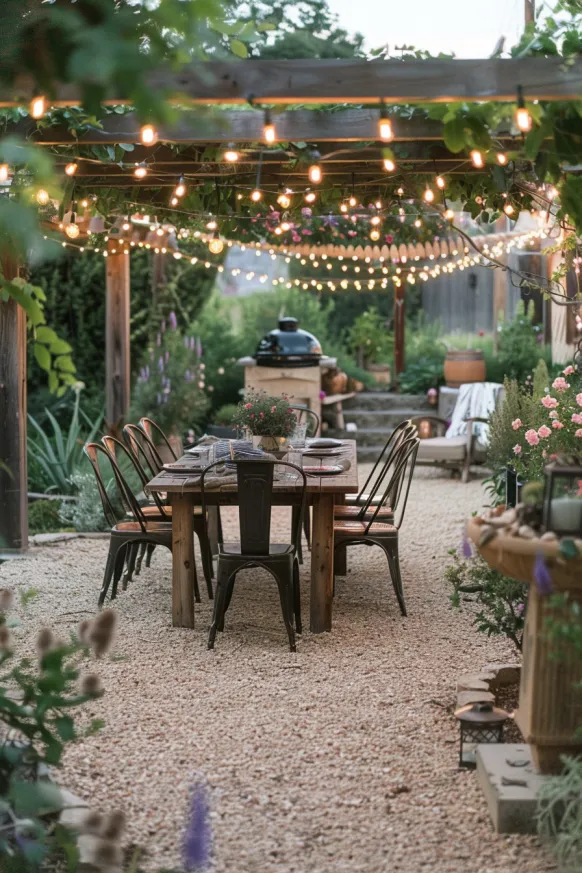 Vineyard-inspired outdoor dining