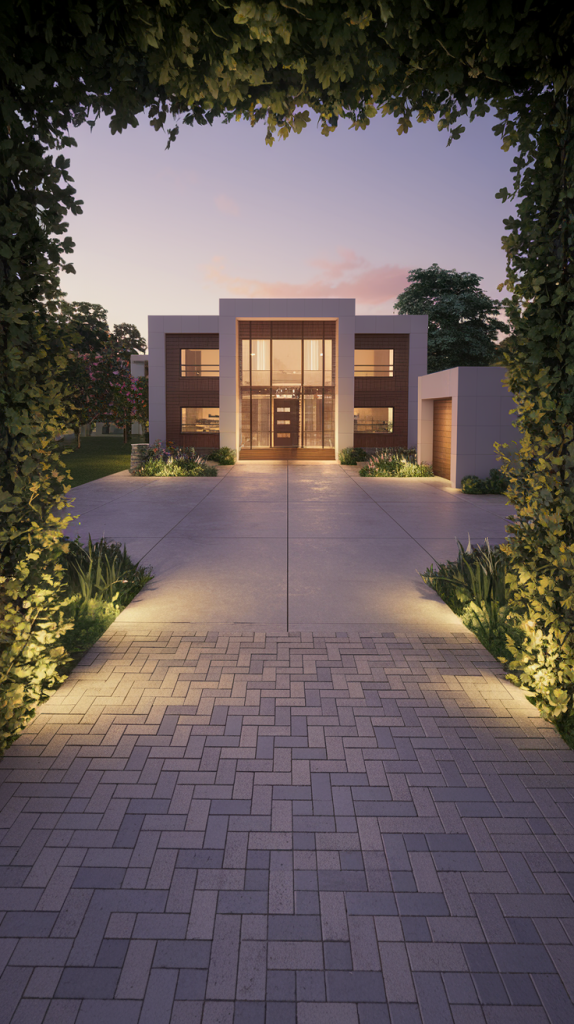 Upgrade Your Entrance: 28 Stylish and Functional Modern Driveway Ideas