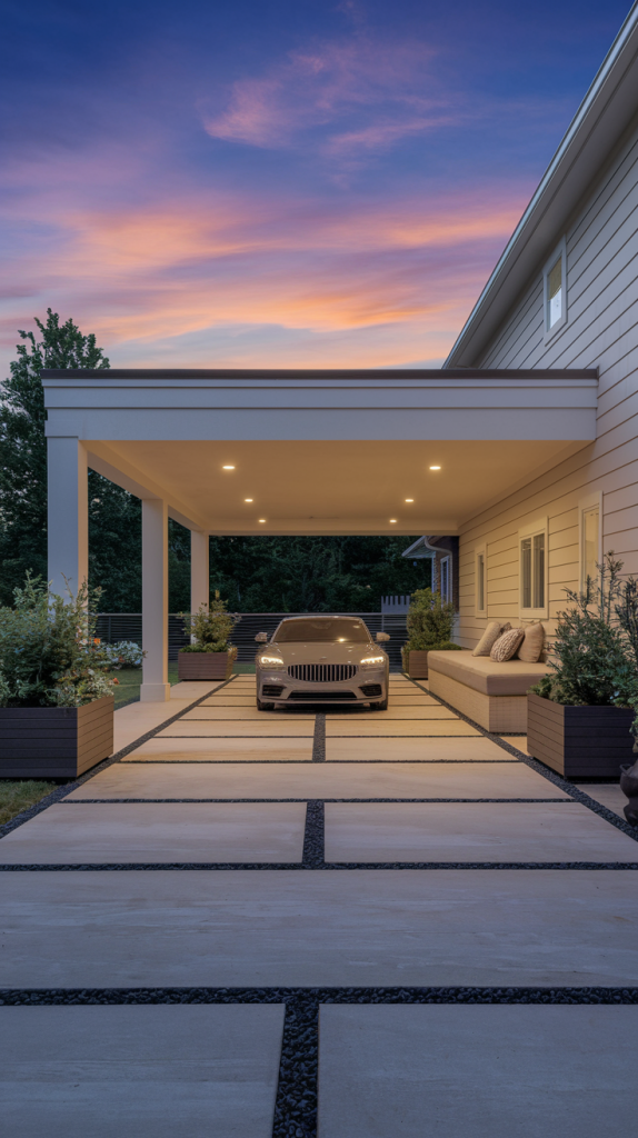 Upgrade Your Entrance: 28 Stylish and Functional Modern Driveway Ideas