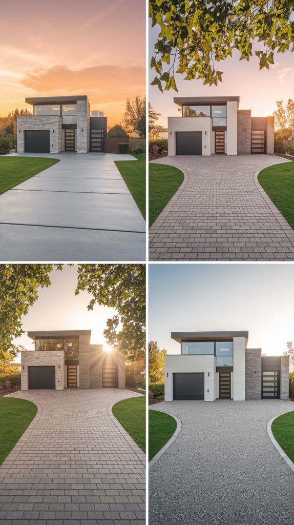 Upgrade Your Entrance: 28 Stylish and Functional Modern Driveway Ideas