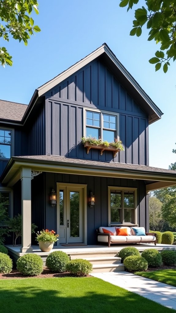 elegant navy and gray