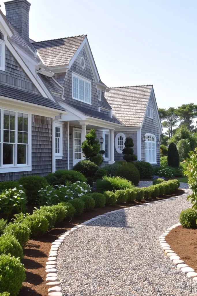 Cape Cod home with coastal garden path