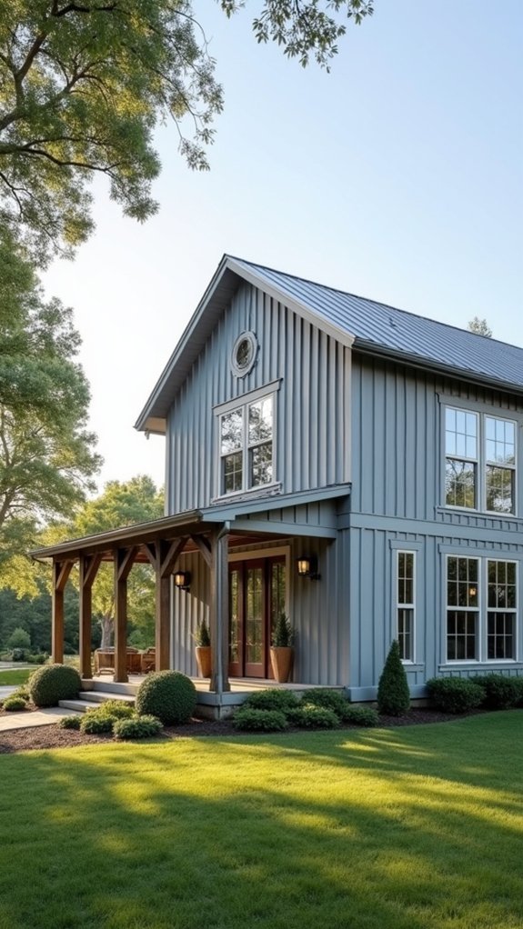 sophisticated farmhouse exterior elegance