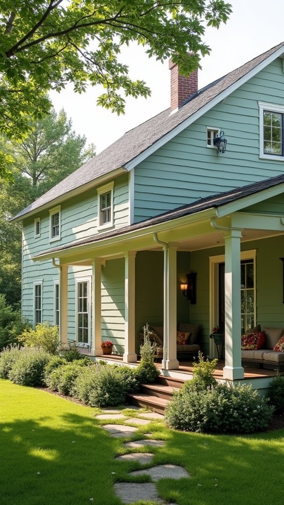 sage green farmhouse tranquility