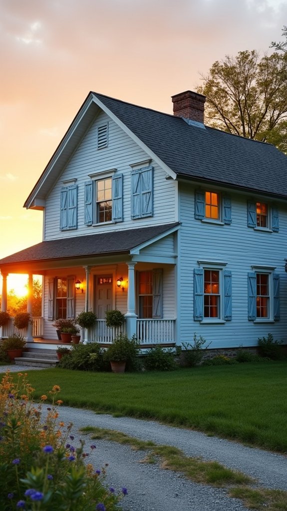 calming faded blue charm