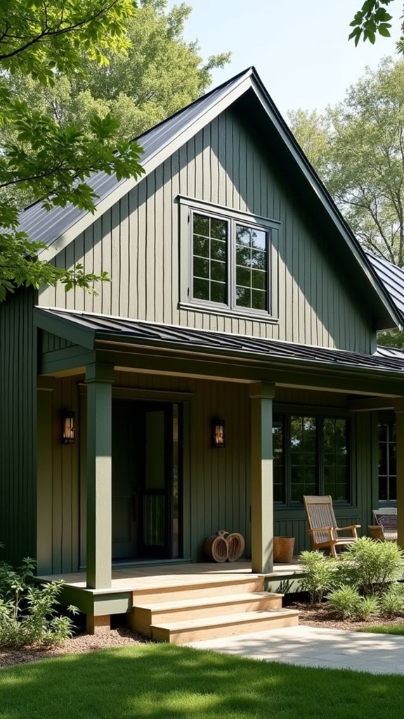 moss green enhances farmhouse charm