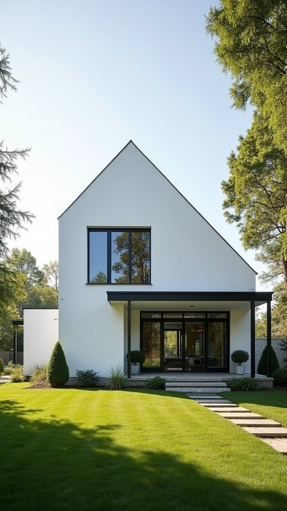 minimalist farmhouse with black frames