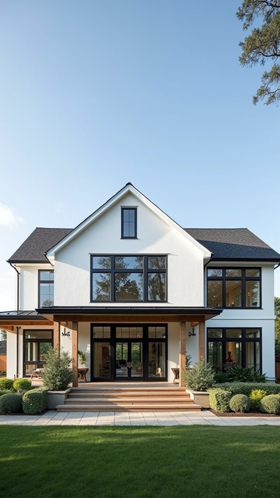 expansive windows enhance charm