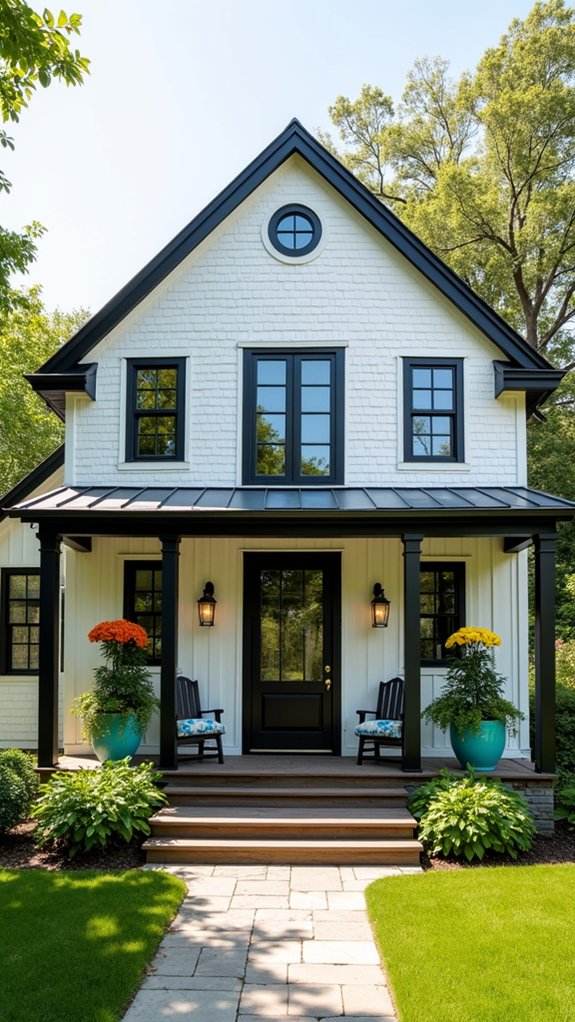 vibrant colors black accents