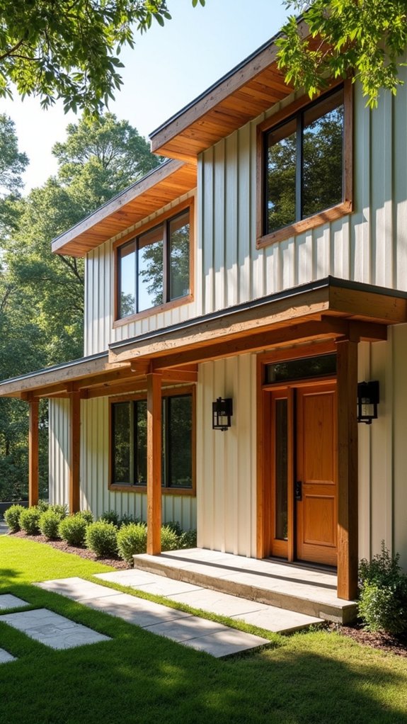 natural wood accents enhance warmth