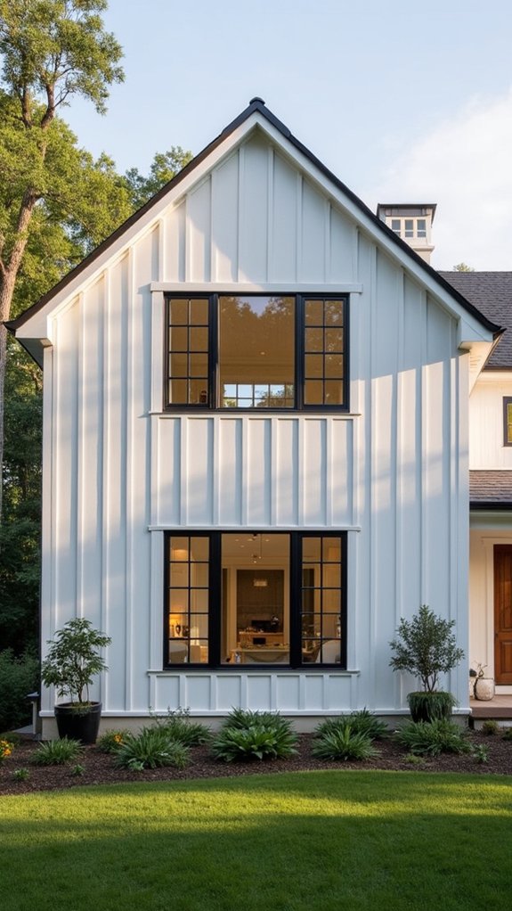 large windows board and batten