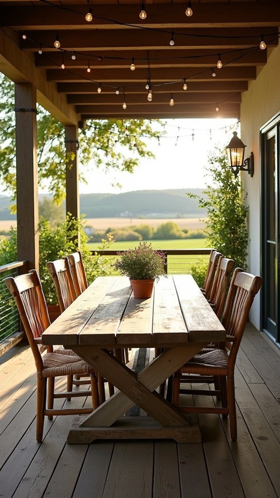 farm table farmhouse chairs