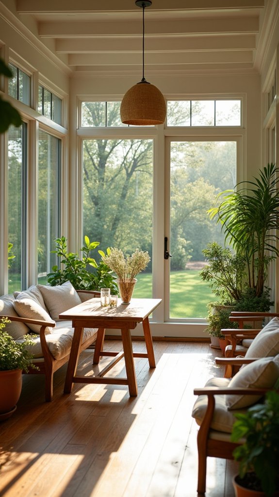 sunlit oasis with nature