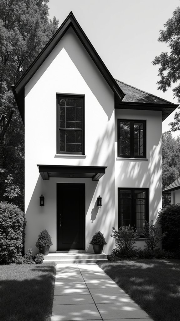 bold black and white contrasts