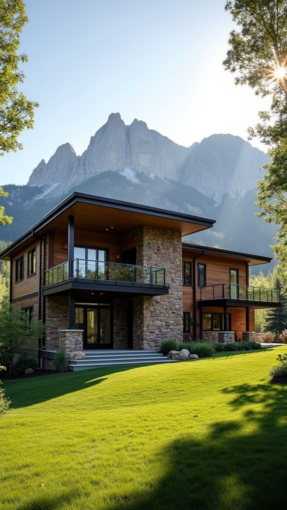 stone accents enhance warmth