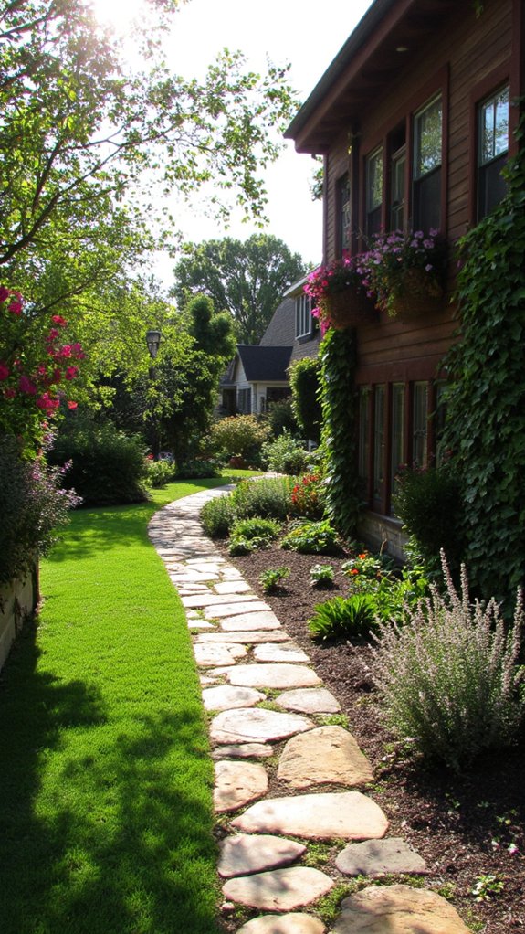 natural stone garden pathways