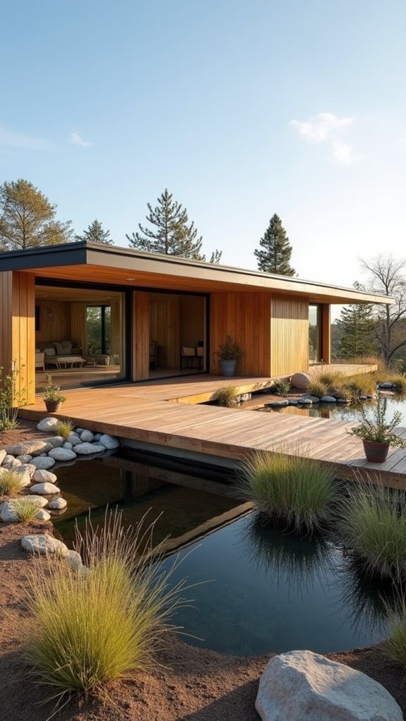 serene minimalist outdoor retreat