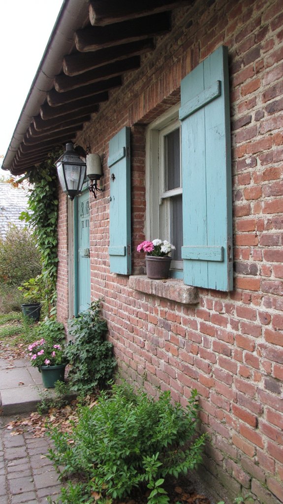 charming rustic wooden shutters