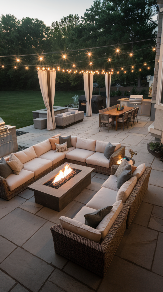 Large Back Patio with Multiple Zones