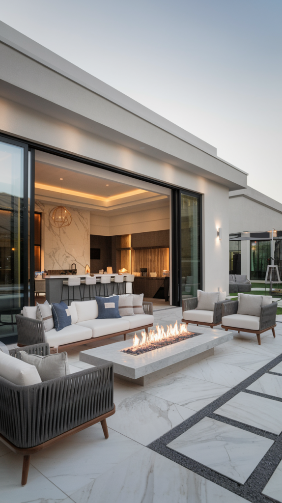 Luxury Back Patio with Elegant Features