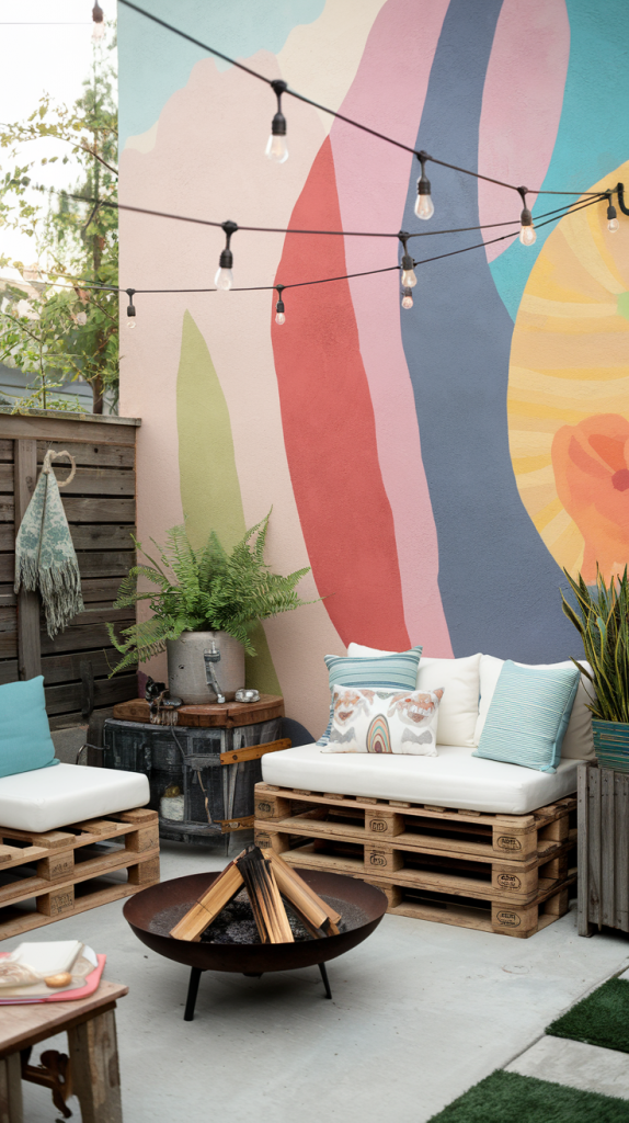 DIY Back Patio with Handmade Elements