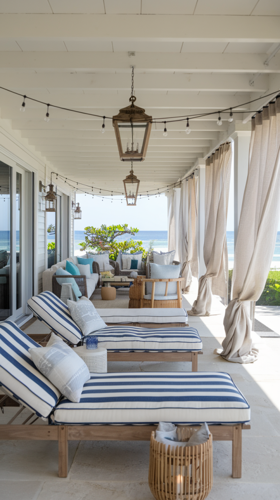 Coastal Back Patio with Tropical Elements