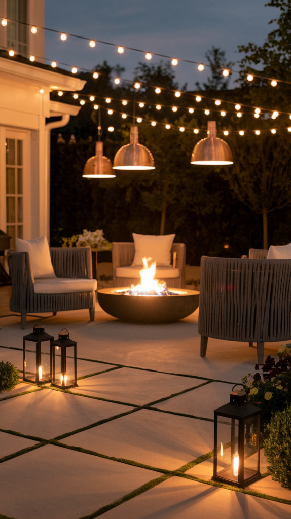 Back Patio with Ambient Lighting