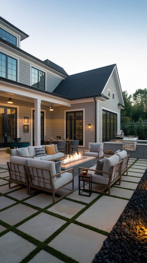 Back Patio with Durable Flooring