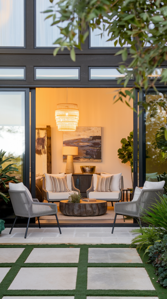 Back Patio with Sliding Glass Doors