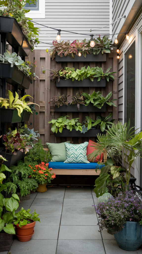 Back Patio with Garden and Planters