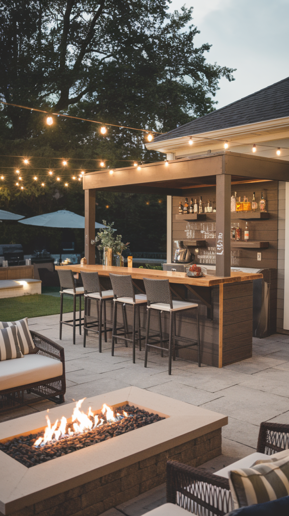Back Patio with Outdoor Bar