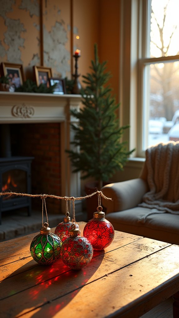 colorful stained glass ornaments