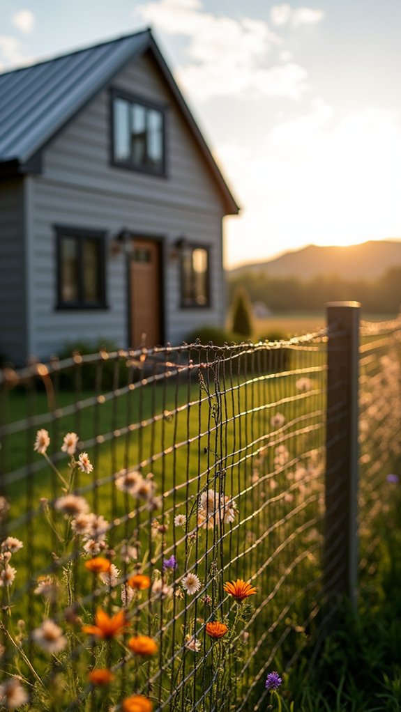charming rustic wire fencing