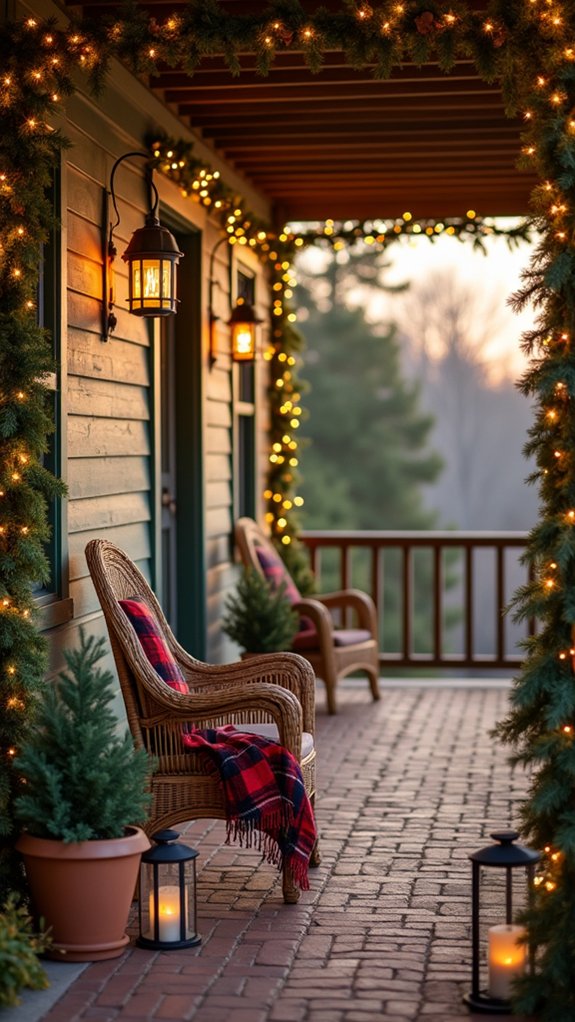 cozy lighted garland accents