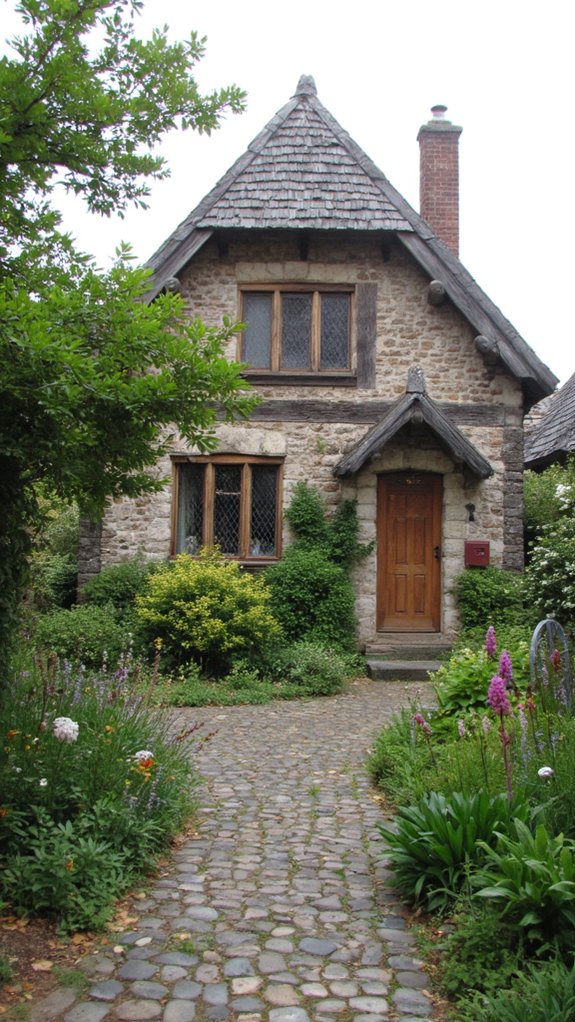 charming steeply pitched roofs