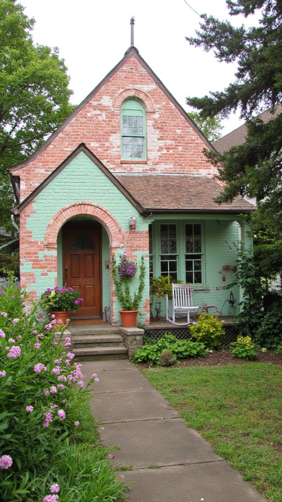 charming painted brick cottages