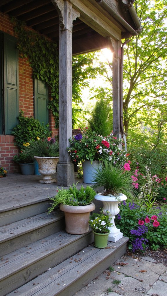 elegant planters enhance charm