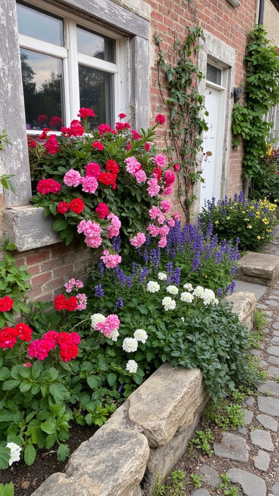 vibrant floral contrast display