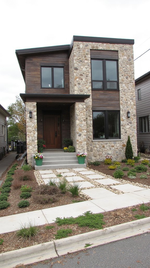 natural stone enhances exteriors