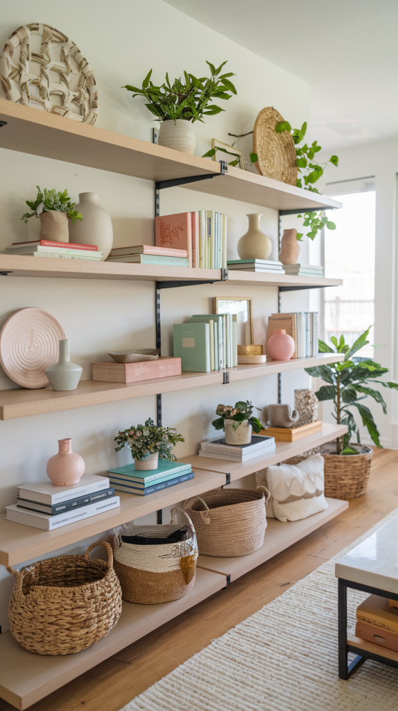 Spring Bookshelf Styling