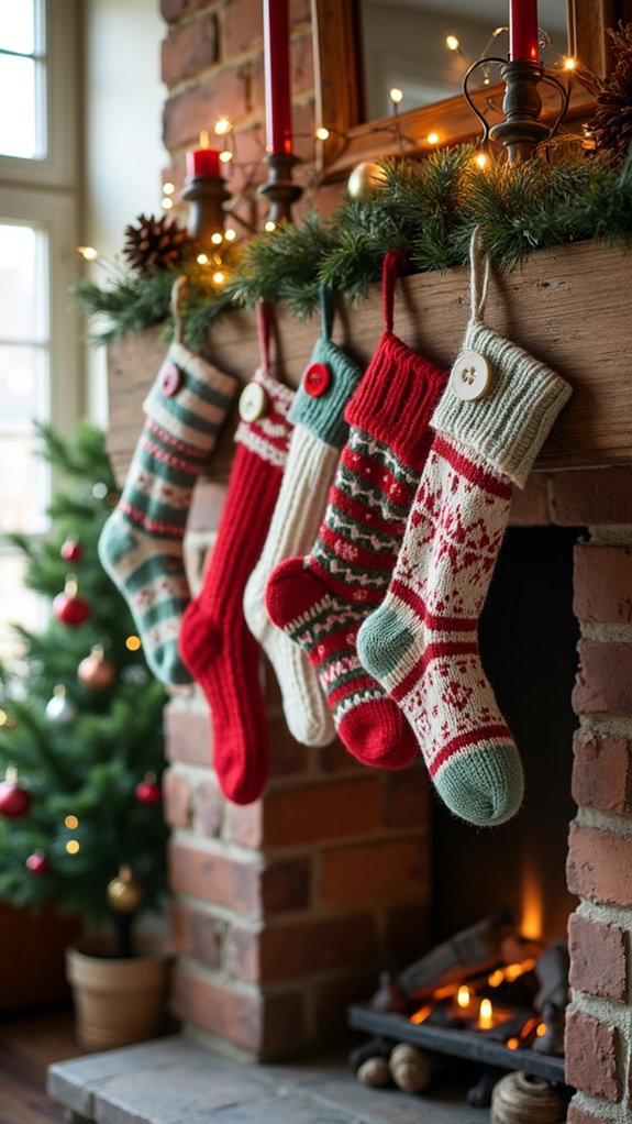 cozy colorful sweater stockings