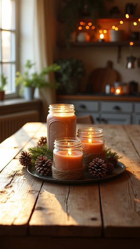 cozy holiday candle holders