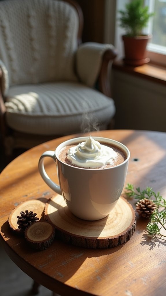 rustic wood slice coasters