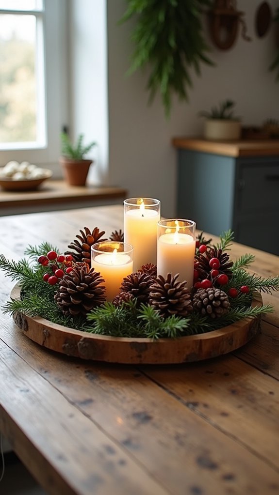festive holiday table centerpiece