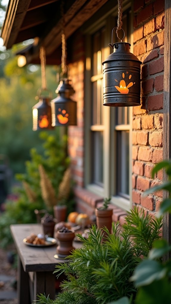 upcycled tin can lanterns