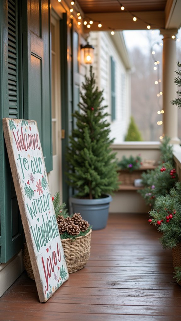hand painted festive decorations