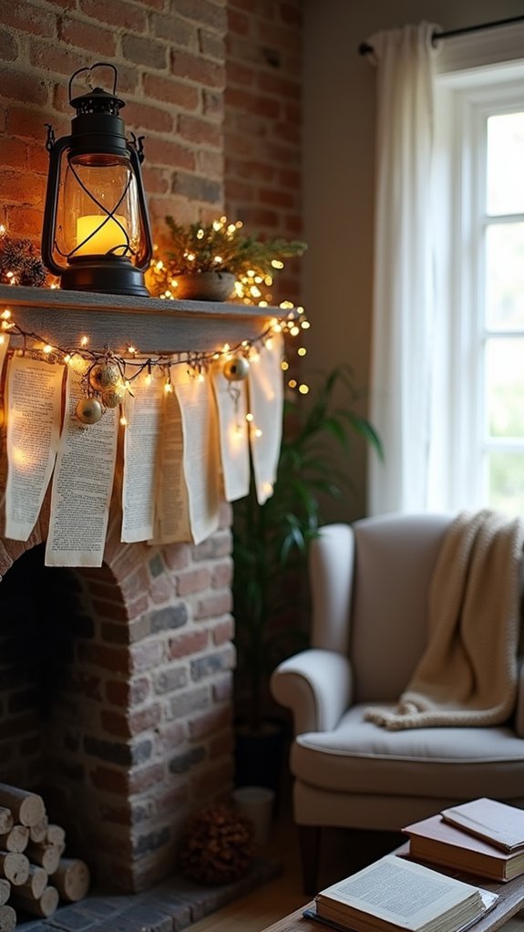 vintage book page decorations