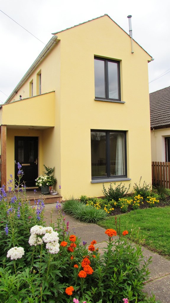 warm cheerful modern exterior